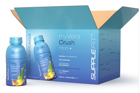MYVERA CRUSH Man + | Food supplement in 285 ml single-serve bottles (6-pack) - 1710 ml