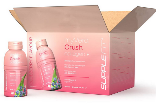MYVERA CRUSH Collagen + | Food supplement in 285 ml single-serve bottles (6-pack) - 1710 ml